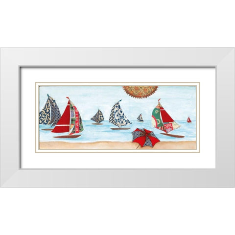 South of France II White Modern Wood Framed Art Print with Double Matting by Tava Studios