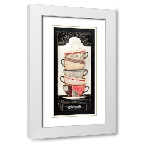 Coffee in Rome White Modern Wood Framed Art Print with Double Matting by Tava Studios
