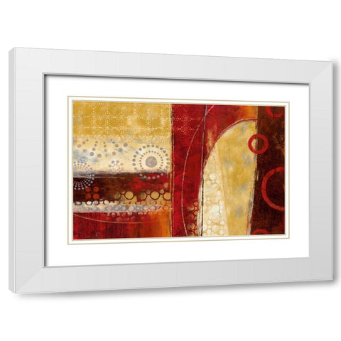 Dance of Light II White Modern Wood Framed Art Print with Double Matting by Nan