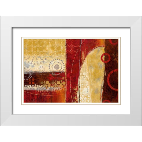 Dance of Light II White Modern Wood Framed Art Print with Double Matting by Nan