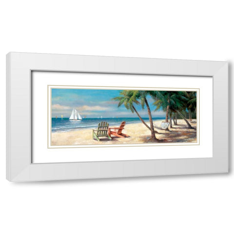 Fair Island II White Modern Wood Framed Art Print with Double Matting by Chiu, T.C.