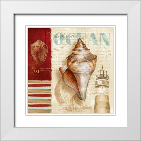 Atlantic Ocean White Modern Wood Framed Art Print with Double Matting by Knutsen, Conrad