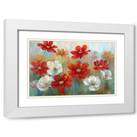 Suns Embrace White Modern Wood Framed Art Print with Double Matting by Nan