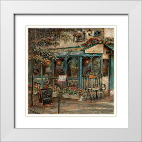 Jardin Notre Dame I White Modern Wood Framed Art Print with Double Matting by Manning, Ruane