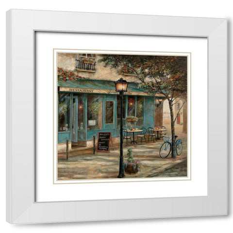 Jardin Notre Dame II White Modern Wood Framed Art Print with Double Matting by Manning, Ruane