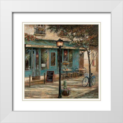Jardin Notre Dame II White Modern Wood Framed Art Print with Double Matting by Manning, Ruane