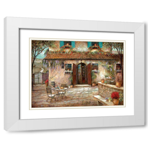 Villa Claretta White Modern Wood Framed Art Print with Double Matting by Manning, Ruane