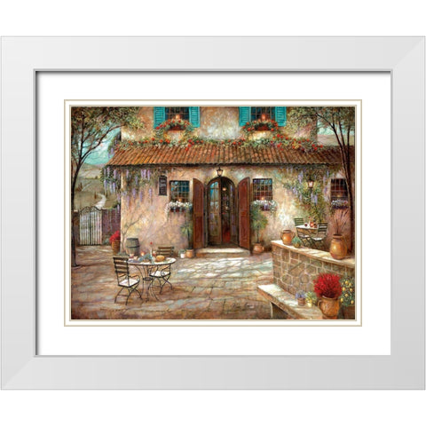 Villa Claretta White Modern Wood Framed Art Print with Double Matting by Manning, Ruane