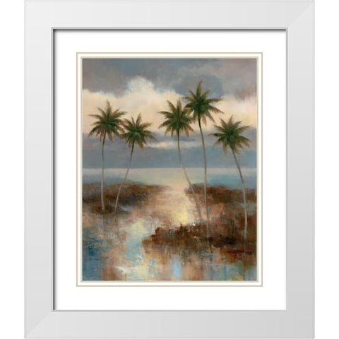 After the Rain I White Modern Wood Framed Art Print with Double Matting by Chiu, T.C.