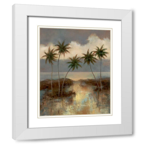 After the Rain II White Modern Wood Framed Art Print with Double Matting by Chiu, T.C.