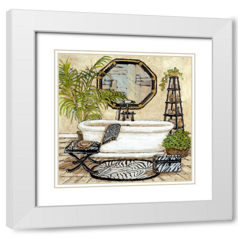 Touch of Exotic II White Modern Wood Framed Art Print with Double Matting by Olson, Charlene