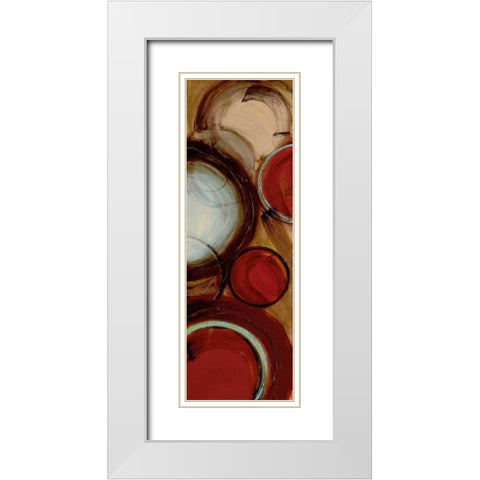 Encircled II White Modern Wood Framed Art Print with Double Matting by Alldredge, Joy