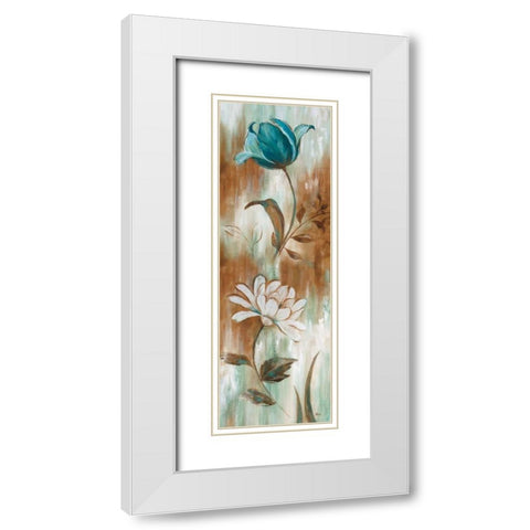 Natures Patina I White Modern Wood Framed Art Print with Double Matting by Nan