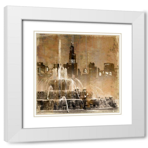 Buckingham White Modern Wood Framed Art Print with Double Matting by Donovan, Kelly