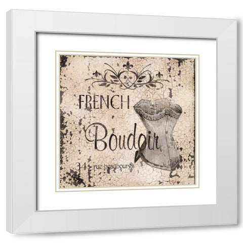 French Boudoir White Modern Wood Framed Art Print with Double Matting by Robinson, Carol