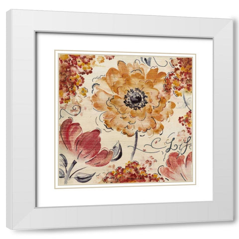 Feels Like Spring II White Modern Wood Framed Art Print with Double Matting by Henson, Richard