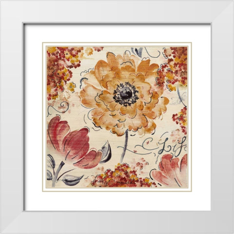 Feels Like Spring II White Modern Wood Framed Art Print with Double Matting by Henson, Richard