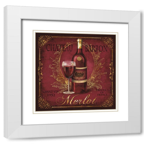 Chateau Barron White Modern Wood Framed Art Print with Double Matting by Knutsen, Conrad