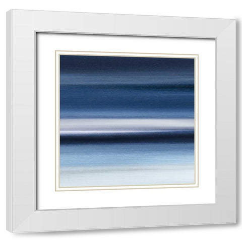 Indigo II White Modern Wood Framed Art Print with Double Matting by Jill, Susan