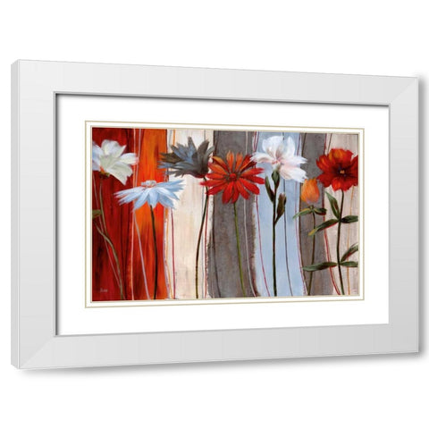 Spring Debut White Modern Wood Framed Art Print with Double Matting by Nan