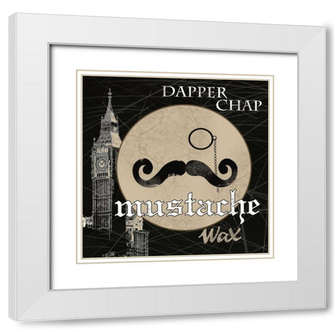 Dapper Chap White Modern Wood Framed Art Print with Double Matting by Robinson, Carol