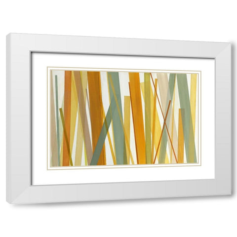 Summer Hayfield White Modern Wood Framed Art Print with Double Matting by Jill, Susan