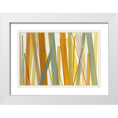 Summer Hayfield White Modern Wood Framed Art Print with Double Matting by Jill, Susan