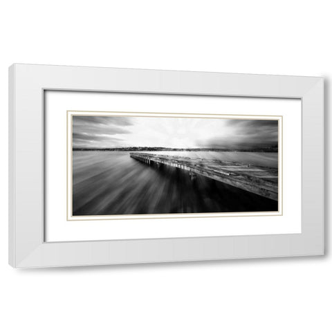 Measured By The Time White Modern Wood Framed Art Print with Double Matting by Reed, Aaron