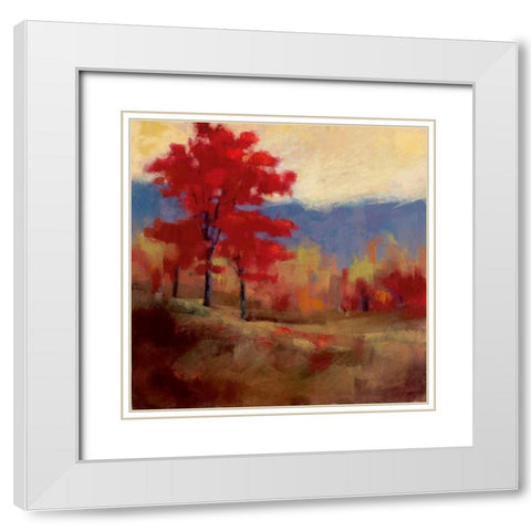 Fall Splendor I White Modern Wood Framed Art Print with Double Matting by Margulis, Karen