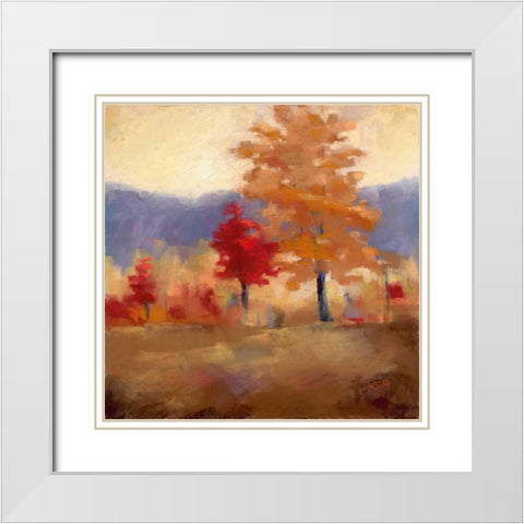 Fall Splendor II White Modern Wood Framed Art Print with Double Matting by Margulis, Karen