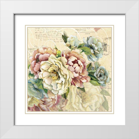 Scented Letter II White Modern Wood Framed Art Print with Double Matting by Robinson, Carol