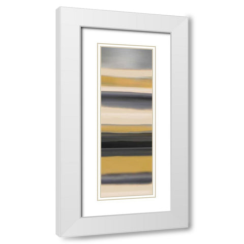 Golden Dawn II White Modern Wood Framed Art Print with Double Matting by Jill, Susan