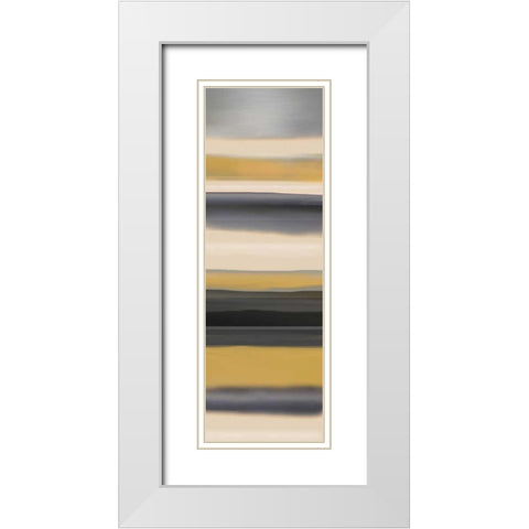 Golden Dawn II White Modern Wood Framed Art Print with Double Matting by Jill, Susan