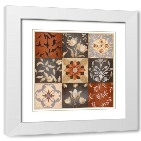 Patterns Of Nature II White Modern Wood Framed Art Print with Double Matting by Tava Studios