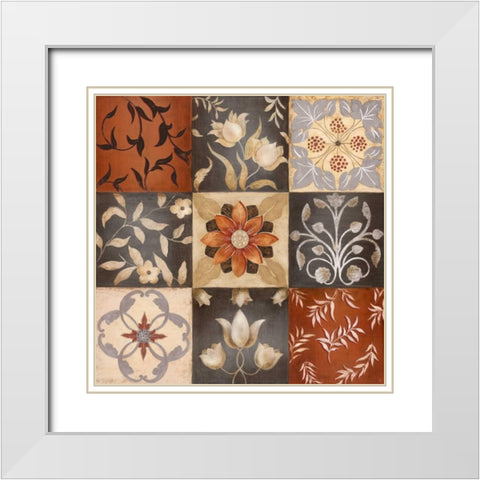 Patterns Of Nature II White Modern Wood Framed Art Print with Double Matting by Tava Studios