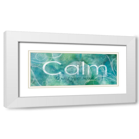 Calm White Modern Wood Framed Art Print with Double Matting by Craven, Katrina
