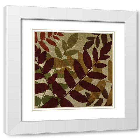 Spice Shimmering White Modern Wood Framed Art Print with Double Matting by Craven, Katrina