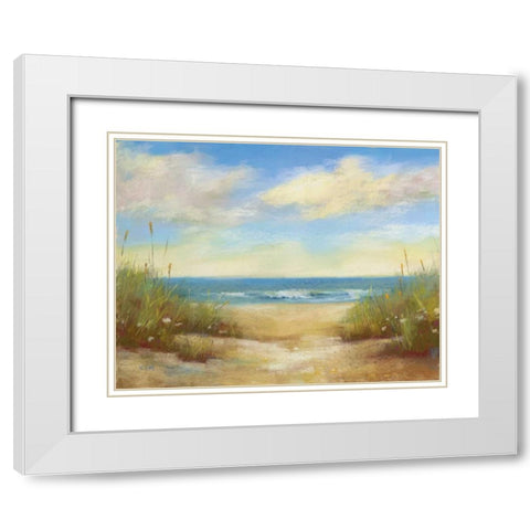 Serenity I White Modern Wood Framed Art Print with Double Matting by Margulis, Karen