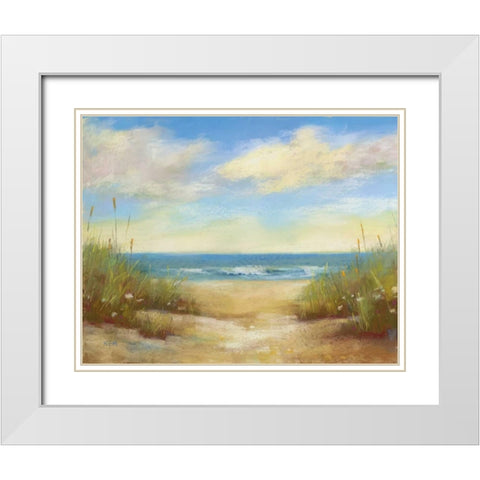 Serenity I White Modern Wood Framed Art Print with Double Matting by Margulis, Karen