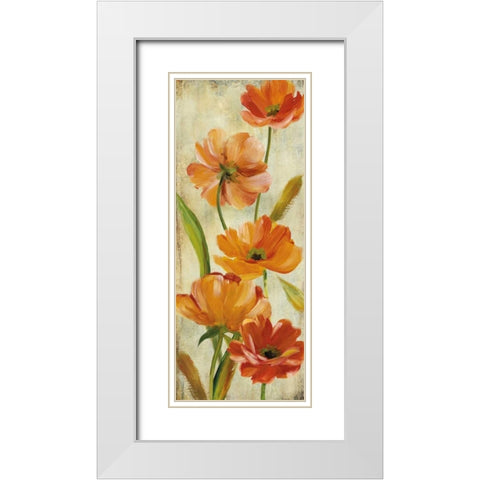 Flower Dance II White Modern Wood Framed Art Print with Double Matting by Robinson, Carol