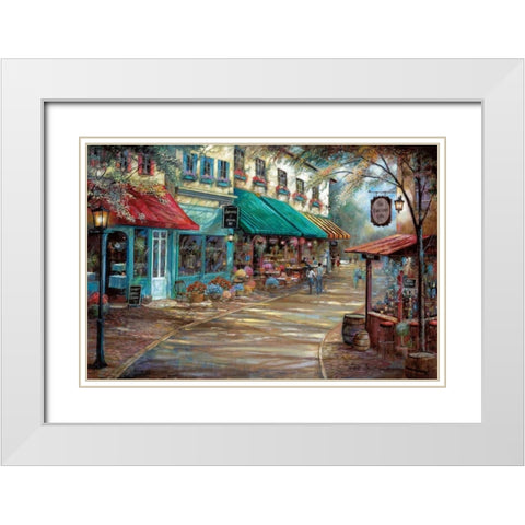 Romantic Interlude White Modern Wood Framed Art Print with Double Matting by Manning, Ruane