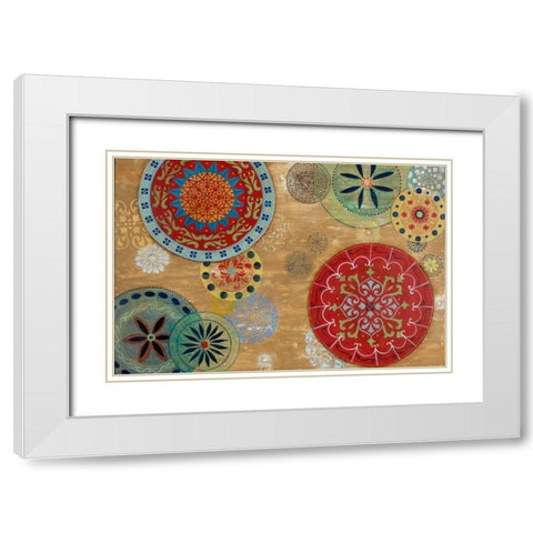 Woodstock White Modern Wood Framed Art Print with Double Matting by Tava Studios