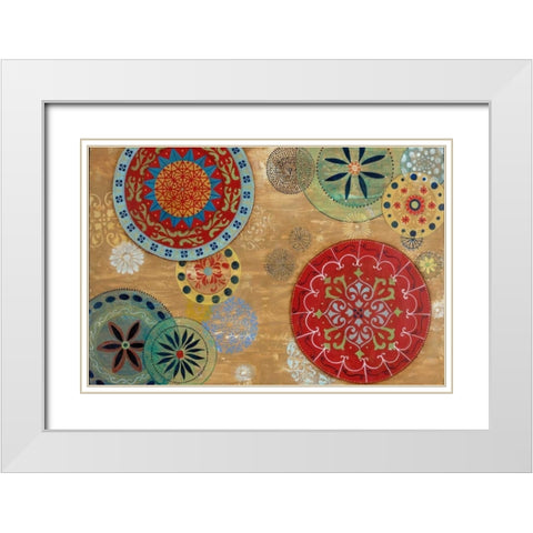 Woodstock White Modern Wood Framed Art Print with Double Matting by Tava Studios