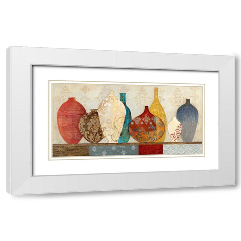 Collection Of Memories White Modern Wood Framed Art Print with Double Matting by Tava Studios