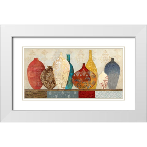 Collection Of Memories White Modern Wood Framed Art Print with Double Matting by Tava Studios