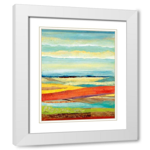 Earths Delight White Modern Wood Framed Art Print with Double Matting by Tava Studios