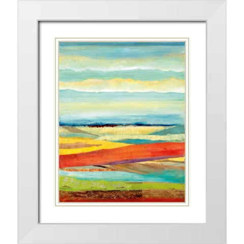 Earths Delight White Modern Wood Framed Art Print with Double Matting by Tava Studios