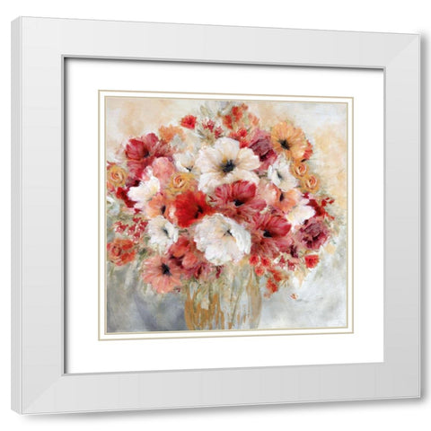 Gardens Passion II White Modern Wood Framed Art Print with Double Matting by Robinson, Carol