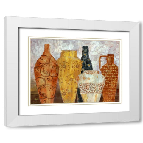 Rustic Collection White Modern Wood Framed Art Print with Double Matting by Nan