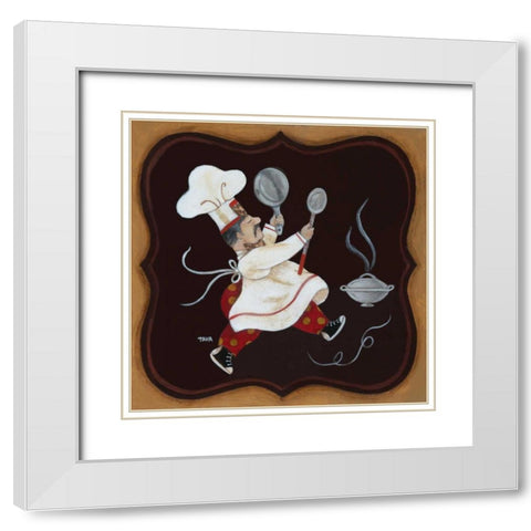 In Short Order I White Modern Wood Framed Art Print with Double Matting by Tava Studios